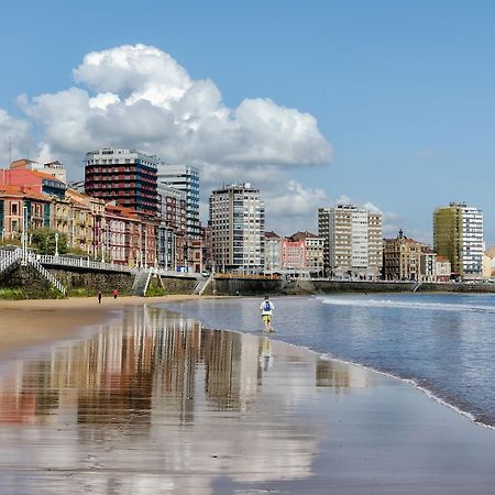 Apartamento Esmex - Amplio y espectacular piso pegado a la playa, 3Hab Gijón Exterior foto